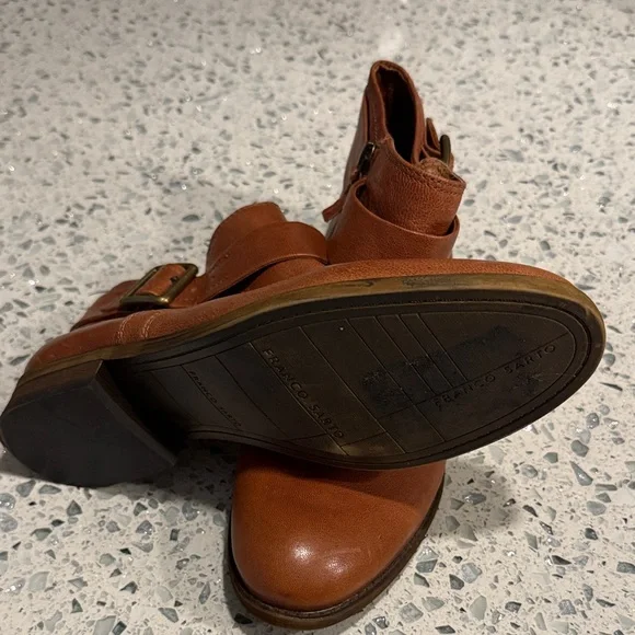 Franco Sarto Brown Ankle Boots - Picture 4 of 6